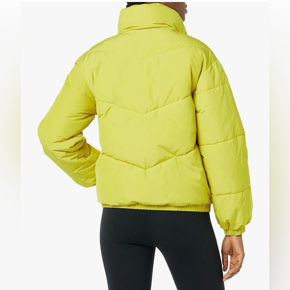 Daily Ritual Women's Bright Yellow Puffer Jacket - Picture 3 of 10